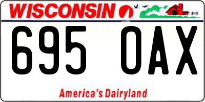 WI license plate 695OAX