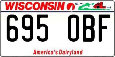 WI license plate 695OBF