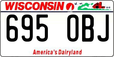 WI license plate 695OBJ