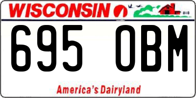 WI license plate 695OBM