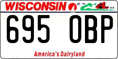 WI license plate 695OBP