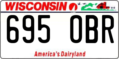WI license plate 695OBR