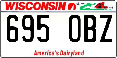 WI license plate 695OBZ