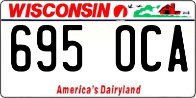 WI license plate 695OCA