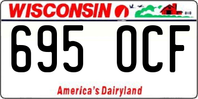 WI license plate 695OCF