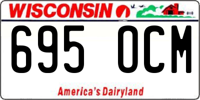 WI license plate 695OCM