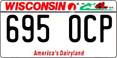 WI license plate 695OCP