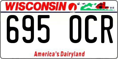 WI license plate 695OCR