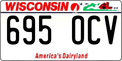 WI license plate 695OCV