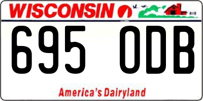 WI license plate 695ODB