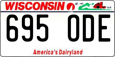 WI license plate 695ODE