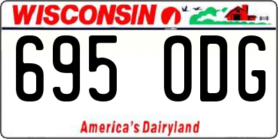 WI license plate 695ODG