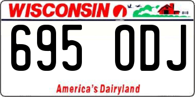 WI license plate 695ODJ