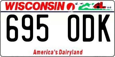 WI license plate 695ODK