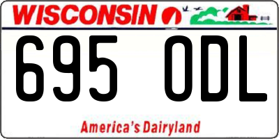 WI license plate 695ODL