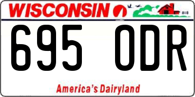 WI license plate 695ODR