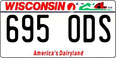 WI license plate 695ODS