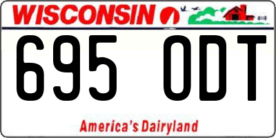 WI license plate 695ODT
