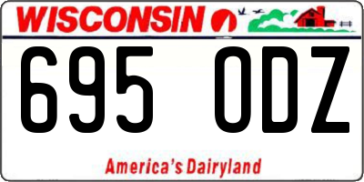 WI license plate 695ODZ