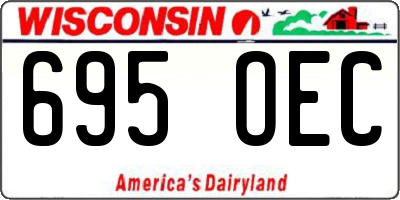 WI license plate 695OEC