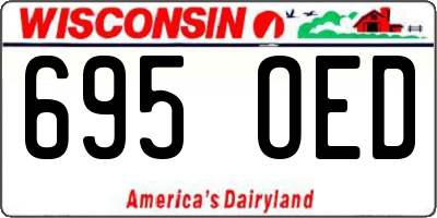 WI license plate 695OED