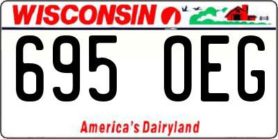 WI license plate 695OEG
