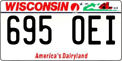 WI license plate 695OEI