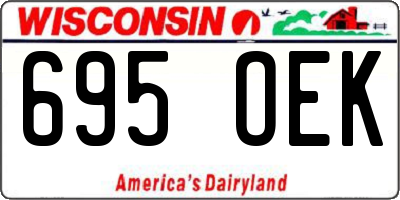 WI license plate 695OEK