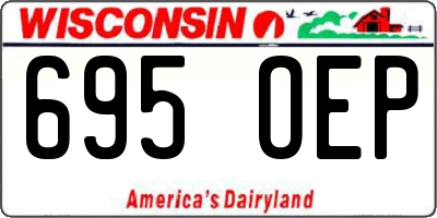WI license plate 695OEP