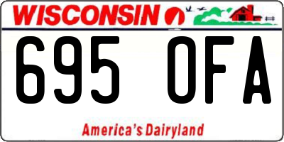 WI license plate 695OFA