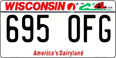 WI license plate 695OFG
