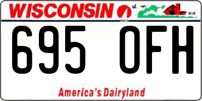 WI license plate 695OFH
