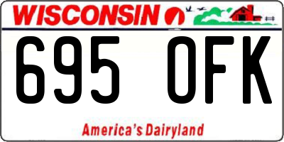WI license plate 695OFK
