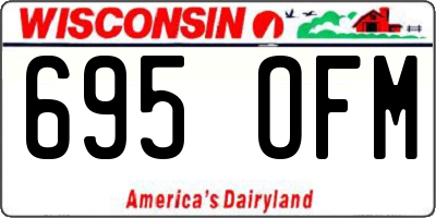 WI license plate 695OFM