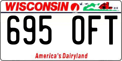 WI license plate 695OFT