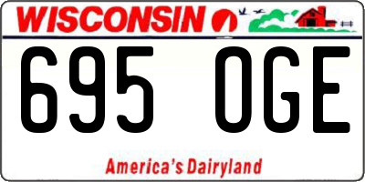 WI license plate 695OGE