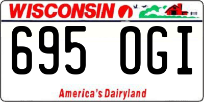 WI license plate 695OGI
