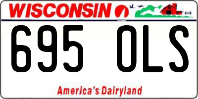 WI license plate 695OLS