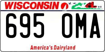 WI license plate 695OMA