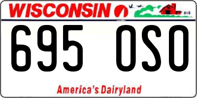WI license plate 695OSO