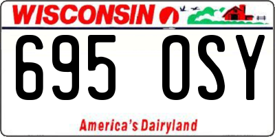 WI license plate 695OSY