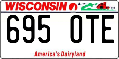 WI license plate 695OTE