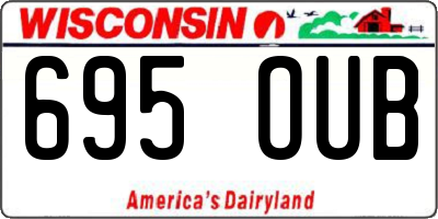 WI license plate 695OUB
