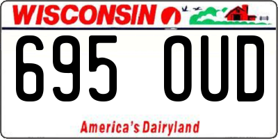 WI license plate 695OUD