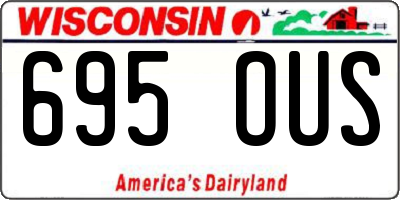 WI license plate 695OUS