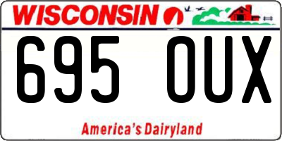 WI license plate 695OUX