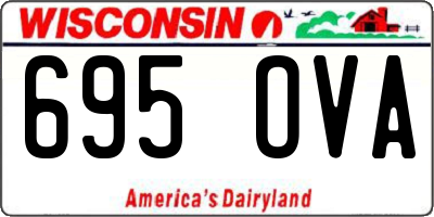 WI license plate 695OVA