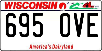 WI license plate 695OVE