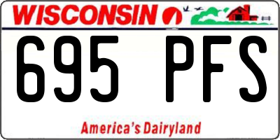 WI license plate 695PFS