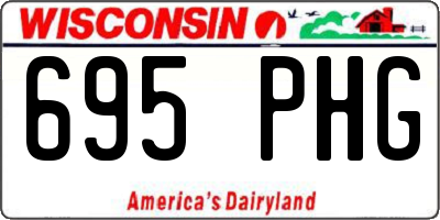 WI license plate 695PHG